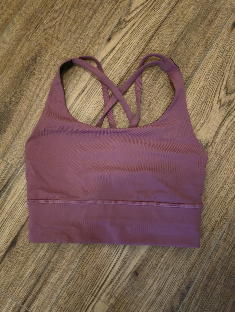 Lululemon Energy Bra Long Line Dusty Rose Mauve Pink - Size 2
